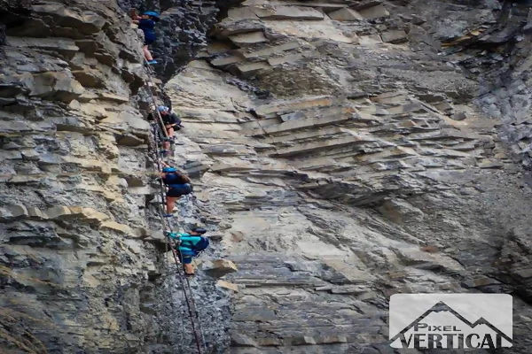 Vía ferrata Sorrosal vistas Broto