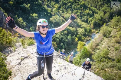 Ferrata Santa Elena niños Biescas